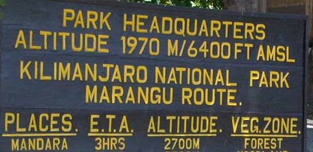 Marangu Gate - Starting point of Kilimanjaro treks